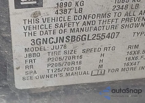 2016 Chevrolet Trax 1Ls из США, поврежденный, VIN 3GNCJNSB6GL255407